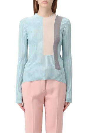 Fendi Swetry, Kobieta, Niebieski, S, Sweter w Kolorowe Bloki