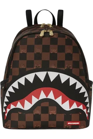 Sprayground Torebki, Mężczyzna, brązowy, ONE SIZE, Mini Plecak w Kratę z Postacią
