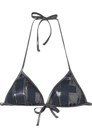 Diesel Stroje kąpielowe, Kobieta, Czarny, XS, Czarny Metaliczny Bikini Top w Trójkącie
