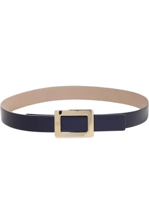 Roger Vivier Akcesoria, Kobieta, Czarny, 90 CM, Elegant Dove Grey Leather Belt