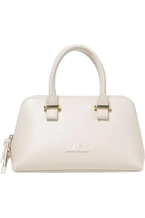 Armani Exchange Torebki, Kobieta, Biały, ONE SIZE, Czarna Torba Satchel dla Kobiet