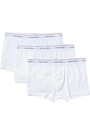 Dsquared2 Bielizna, Mężczyzna, Biały, 2XL, Białe Boxer Briefs 3Pack