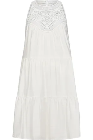 Co`Couture Sukienki, Kobieta, Biały, S, Elegancka Koronkowa Sukienka Off