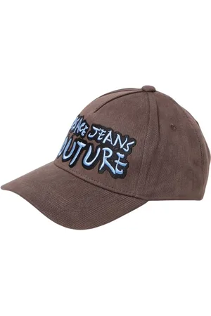 VERSACE Akcesoria, Mężczyzna, brązowy, ONE SIZE, Zapaskowany Kapelusz Baseballowy z Logo
