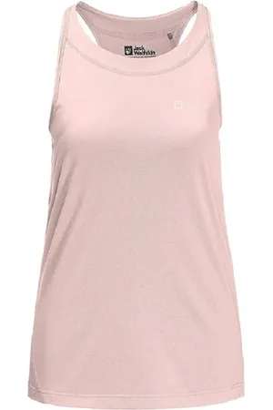 Jack Wolfskin Koszulki, Kobieta, Różowy, M, Różowa T-shirt z okrągłym dekoltem