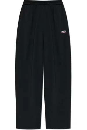 Balenciaga Spodnie, Mężczyzna, Czarny, XS, Bawełna, Spodnie z Logo