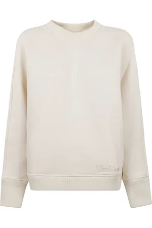 Max Mara Swetry, Kobieta, Beżowy, L, Bawełna, Miękki Bawełniany Sweter Boxy