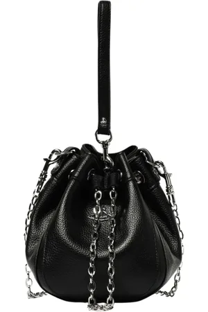 Vivienne Westwood Torebki, Kobieta, Czarny, ONE SIZE, Nowoczesna Mini Torebka z Ozdobnymi Elementami