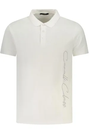 Roberto Cavalli Koszulki, Mężczyzna, Biały, M, Klasyczna biała koszulka polo z bawełny