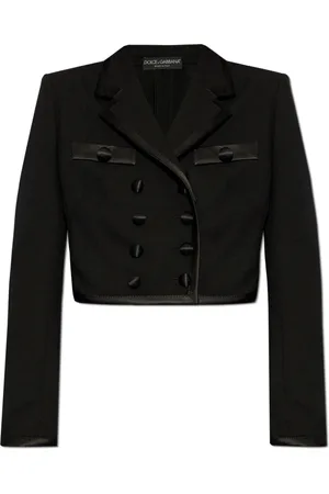 Dolce & Gabbana Kurtki, Kobieta, Czarny, S, Wełniana marynarka