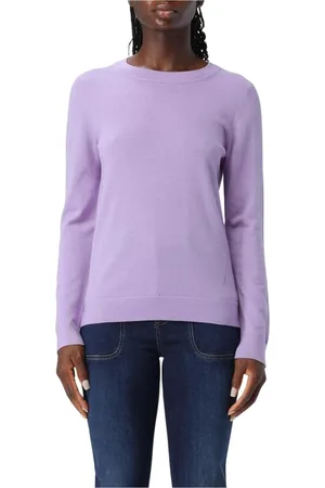 HUGO BOSS Swetry, Kobieta, Fioletowy, M, Elegancki Sweter z wełny