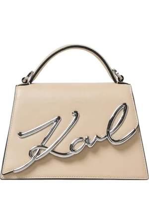 Karl Lagerfeld Torebki, Kobieta, Beżowy, ONE SIZE, Ikoniczna Torba z Uchwytem