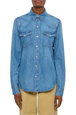 Ralph Lauren Bluzki, Kobieta, Niebieski, M, Denim, Denim Western Shirt