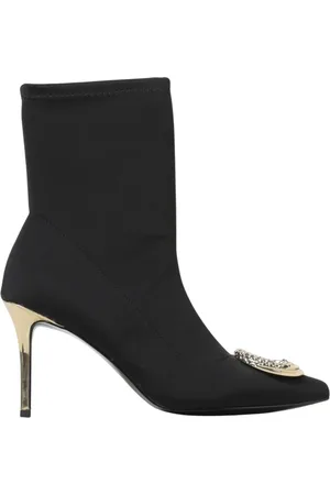 Roberto Cavalli Buty, Kobieta, Czarny, 36 EU, Stylowe Płaskie Botki Czarne