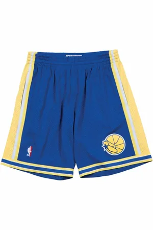 Mitchell & Ness Sport, Mężczyzna, Niebieski, 2XL, NBA Swingman Shorts Golden State Warriors