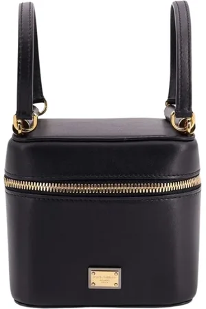 Dolce & Gabbana Torebki, Kobieta, Czarny, ONE SIZE, Czarna Skórzana Kopertówka z Zamkiem
