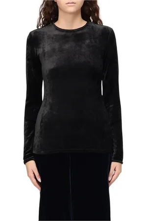 Giorgio Armani Koszulki, Kobieta, Czarny, M, Królewska Bluza z Weluru