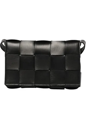 Bottega Veneta Torebki, Kobieta, Czarny, ONE SIZE, Czarna skórzana torba na ramię