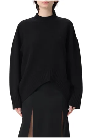 The Attico Swetry, Kobieta, Czarny, M, Kaszmir, Elegant Cashmere Sweater