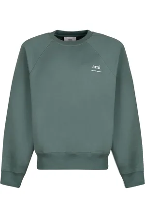 Ami Bluzy, Mężczyzna, Zielony, L, Bluza z haftem logo z gliny