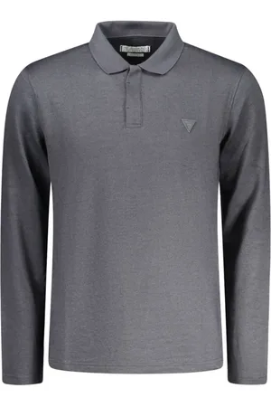 Guess Koszulki, Mężczyzna, Szary, M, Czarny Bawełniany Męski Polo Shirt