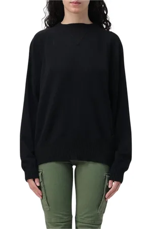 Woolrich Swetry, Kobieta, Czarny, M, Kaszmir, Różowy Sweter z kaszmiru z dekoltem w serek