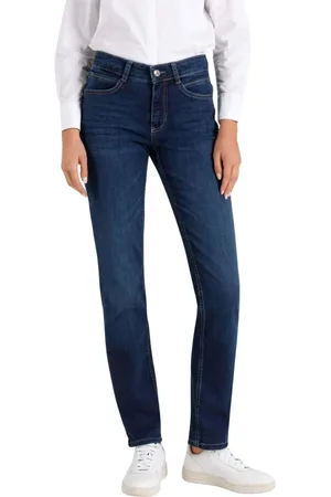 Mac Jeansy, Kobieta, Niebieski, L, Denim, Angela Jeansy Średni Niebieski Denim