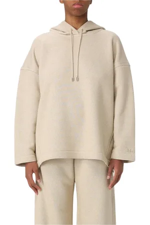 Max Mara Bluzy, Kobieta, Beżowy, XL, Beżowy Sweter z Kapturem
