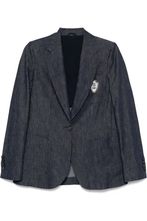 Brunello Cucinelli Kurtki, Kobieta, Czarny, M, Denim, Denimowy Blezer na stylowe outfity