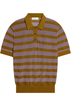DRIES VAN NOTEN Koszulki, Mężczyzna, Zielony, S, Oliwkowy Sweter Polo