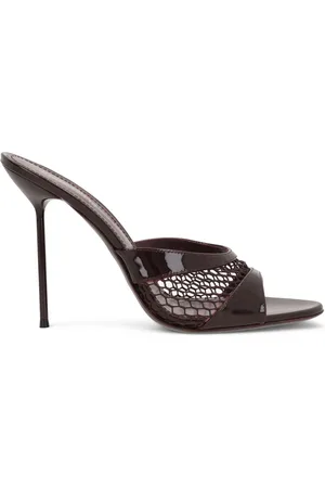 PARIS TEXAS Buty, Kobieta, Czerwony, 37 EU, Czerwone Buty na Szpilce z Siatkowymi Wstawkami