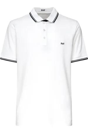 FAY Koszulki, Mężczyzna, Biały, M, Białe T-shirty i Pola z Logo