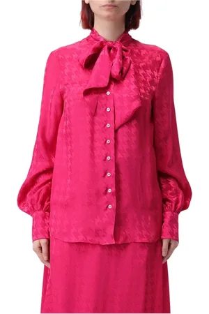 Msgm Bluzki, Kobieta, Różowy, M, Fuchsia Bluzka z Kokardą