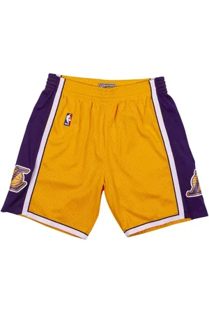 Mitchell & Ness Sport, Mężczyzna, Wielobarwność, M, Krótkie spodenki Lakers w kolorze jasnego złota/fioletu