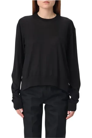 Jil Sander Swetry, Kobieta, Czarny, S, Beżowy Sweter z Wełny