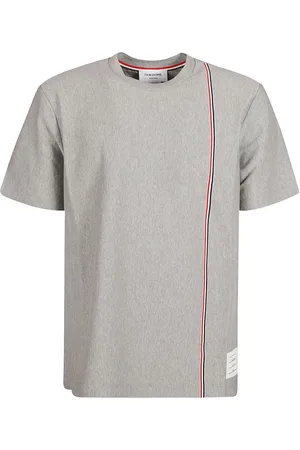 Thom Browne Koszulki, Mężczyzna, Szary, XL, Klasyczny T-shirt na co dzień
