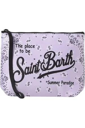 MC2 SAINT BARTH Torebki, Kobieta, Fioletowy, ONE SIZE, Bandana Print Torba na ramię