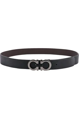 Salvatore Ferragamo Akcesoria, Mężczyzna, Czarny, 115 CM, Skóra, Regulowany pasek Gancini