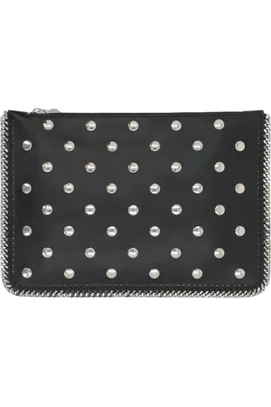 Stella McCartney Torebki, Kobieta, Czarny, ONE SIZE, Studded Chain Wallet Clutch