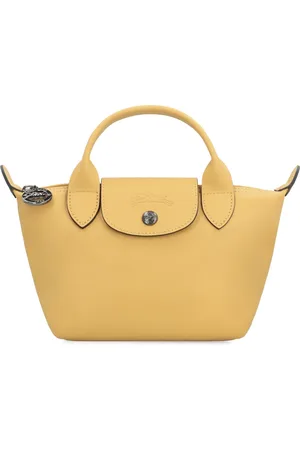 Longchamp Torebki, Kobieta, Żółty, ONE SIZE, Xtra Skórzana Torebka z Zapięciem na Klapę