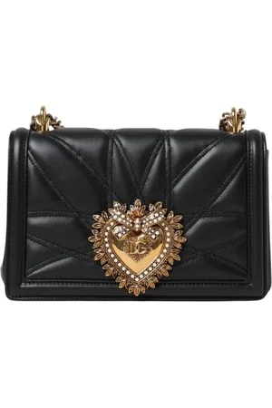 Dolce & Gabbana Torebki, Kobieta, Czarny, ONE SIZE, Pikowana Torba Łańcuchowa w Czarnym