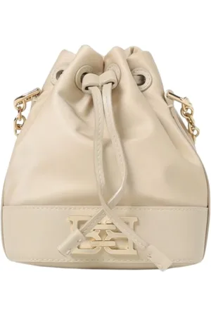 Bally Torebki, Kobieta, Beżowy, ONE SIZE, Nylon, Ivory Torba Wiaderko z Troczkiem
