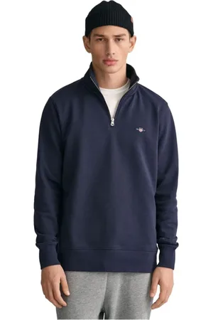 GANT Bluzy, Mężczyzna, Niebieski, XL, Sweatshirt na co dzień w stylu