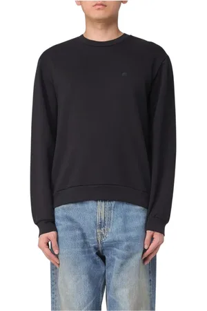 Acne Studios Bluzy, Mężczyzna, Czarny, S, Czarna Bluza z Długim Rękawem