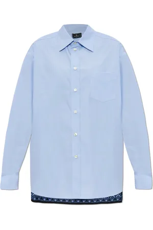 Etro Bluzki, Kobieta, Niebieski, XS, Koszula z kieszenią