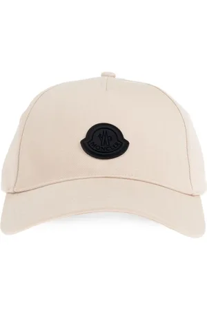 Moncler Akcesoria, Kobieta, Beżowy, ONE SIZE, Bawełna, Beżowa Czapka Baseballowa z Logo