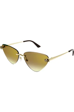 Cartier Akcesoria, unisex, Żółty, ONE SIZE, Stylowe okulary przeciwsłoneczne dla eleganckiego wyglądu