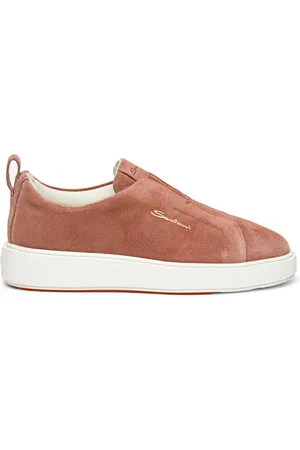 santoni Buty, Kobieta, Różowy, 38 EU, Zamsz, Damski zamszowy slip-on sneaker
