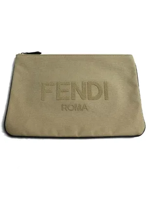 Fendi Pre-owned, Kobieta, Beżowy, ONE SIZE, Bawełna, Pre-owned Cotton fendi-bags