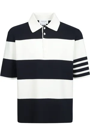 Thom Browne Koszulki, Mężczyzna, Wielobarwność, M, Polo z paskami z bawełny